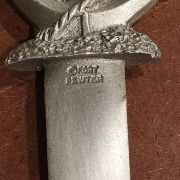 Vintage pewter letter opener - Picture 2 of 3